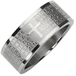 Stainless Steel Spanish Lord's Prayer 8mm Band Ring - Men Stainless Steel Spanish Lord's Prayer 8mm Band Ring - Men
