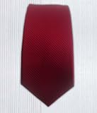 100% Silk Woven Red Solid Skinny Tie