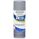 Rust Oleum 280704 American Accents Ultra Cover 2X Spray Paint,  Gray Primer, 12-Ounce