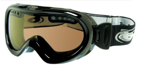 Bolle Nebula Goggles, Shiny Black, Polarized Brown Lens