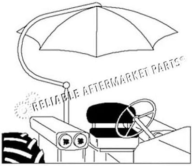 VLD5050 New Blue Umbrella Made to fit Kubota Tractor Models