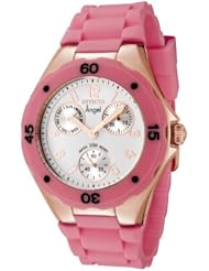 Invicta Womens 0711 Angel Collection Rose Gold-Plated Pink Polyurethane Watch