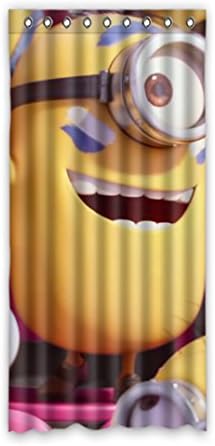 Wenglee Customized Minions Polyester Fabric Window Curtain 52"x108" (one piece)
