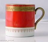 Review Shelley  / c1930 Shelley Orange and Gilt Coffee Can Coffee Cup