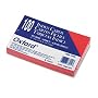 Recycled Oxford Colored Index Cards, Unruled, 3"x5", Cherry, 100/Pack ESS7320CHE