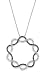 Sterling/B&W Diamond Circle Necklace .25 TW SW-373