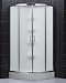 DreamLine DL-6163-01-FR Sector Frosted Glass Shower Enclosure, - 36 x 36 Center Drain Tray and Backw