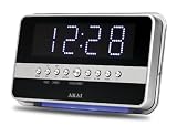 Akai- AR-130 - Radio R�veil - Tuner num�rique AM/ FM - Alarme