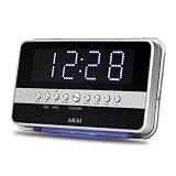 Akai- AR-130 Radio R�veil Tuner num�rique AM/ FM Alarmepar Akai