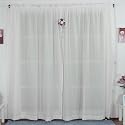 Beautiful Sheer Voil White 1 Pair 116" W X 84" L
