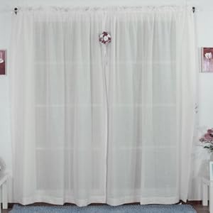 Beautiful Sheer Voil White 1 Pair 116