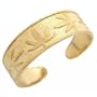 Marijuana Leaf Toe Ring 10K Gold