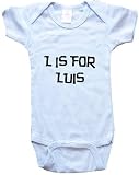 L IS FOR LUIS / Hurry Up - Name-series - White or Blue Onesie / Baby T-shirt