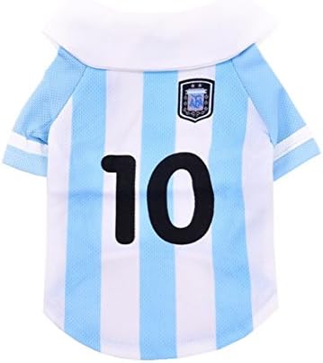 Fashion Style Football World Cup Pet T-shirt Dog Cat Sweater Sports Clothes (M)