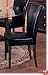 Set of 2 Soho Collection Black Leatherette Parsons Dining Chairs