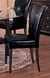 Set of 2 Soho Collection Black Leatherette Parsons Dining Chairs