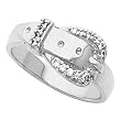 14K White Gold Diamond Ring - 0.12 Ct.