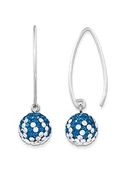 Sterling Silver Swarovski Elements Durham Spirit Ball Earrings