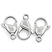 Valyria Jewelry 5pcs Silver Tone Stainless Steel Lobster Clasps 19mm x 12mm(6/8