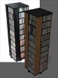 Black Finish Four Sided Spinner Media Tower By Prepac Furniture