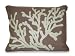 Thro by Marlo Lorenz 2654 Dory Coral Towel Stitch 14 by 18-Inch Pillow, Latte