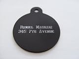 Pet ID Tag/Deluxe  Large Black Circle