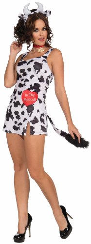 Forum In The Moood Flirty Costume, Black/White, Standard