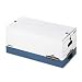 Liberty Max Strength Storage Box, Ltr, 12 x 24 x 10, White/Blue, 4/Carton