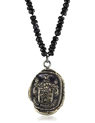 Pyrrha "talisman" Bronze Love Conquers All Spinel Lumen Pendant Necklace, 24"