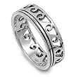 Sterling Silver Plain Rings - Band Width: 7mm - Sizes: 8-14