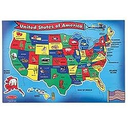 Melissa Doug 440 U.S.A. Map Floor- 51 pc