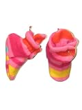 Zutano Newborn Baby-Girls Fleece Bold Stripe Bootie, Fuchsia, 6 Months
