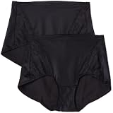 Flexees Womens Everyday Control Lace Insert Brief 2-Pack