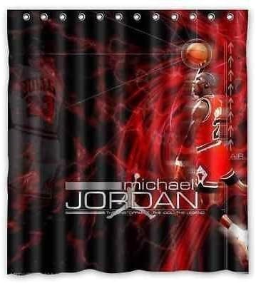 GCKG Polyester One Side Print Decorate Michael Jordan Shower Curtain Customized W66x H72 by Mykey Custom Show Curtain