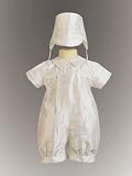 Boy's Silk Christening Baptism Romper