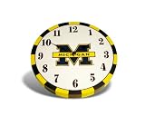 Michigan Wolverines Wood Clock