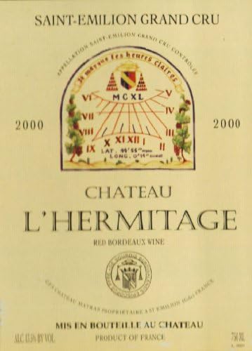 2000 L'Hermitage, Bordeaux 750 mL