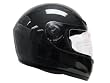 TMS Black Carbon Fiber Full Face Motorcycle Helmet Street DOT (Medium)