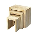 Nest of 3 Tables in Chunky Contemporary Dakota Mango Wood