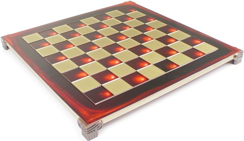 Brass & Red Chess Board - 1.75