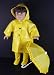 A Yellow Rain Slicker Coat with Yellow Rain Boots and Yellow Umbrella Designed for 18 Inch Doll Like the American Girl Dolls