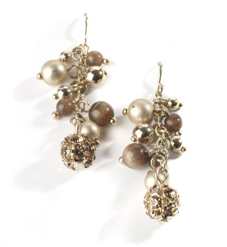 Beaded Cluster Drop Earrings
