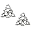 Sterling Silver Triangular Celtic Knot Stud Earrings