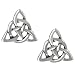 Sterling Silver Triangular Celtic Knot Stud Earrings