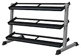TKO Two Tier Horizontal Dumbbell Rack with Optional third shelf