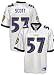 Baltimore Ravens Bart Scott Replica Adult White Sale Jersey, Size= Medium