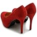 Ollio Women's Shoe High Heel Platform Faux Suede Multi Color Pump