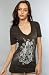 Obey The Lady Stardust Deep V-Neck Tee,T-shirts for Women
