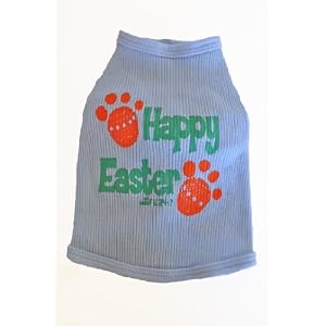 blue happy easter dog tshirt