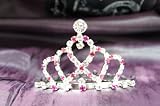 New Beautiful Bridal Wedding Tiara Crown with Fuchsia Crystal DH14857